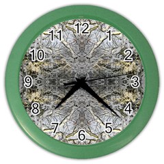 Winter Garden Repeats Color Wall Clock by kaleidomarblingart