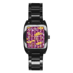 Aesthtic Pink Love Stainless Steel Barrel Watch by designsbymallika