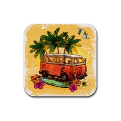 Travel Baby Rubber Coaster (square)  by designsbymallika