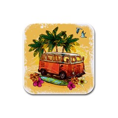 Travel Baby Rubber Square Coaster (4 Pack)  by designsbymallika