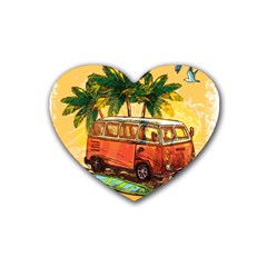 Travel Baby Rubber Coaster (heart)  by designsbymallika