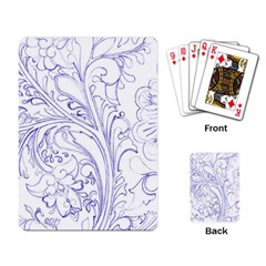 Blue Biro Ornate Playing Cards Single Design (rectangle) by kaleidomarblingart