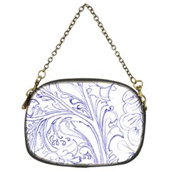 Blue Biro Ornate Chain Purse (two Sides) by kaleidomarblingart