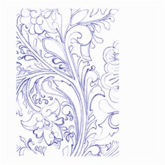 Blue Biro Ornate Small Garden Flag (two Sides) by kaleidomarblingart