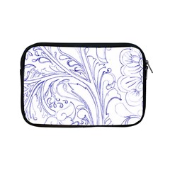 Blue Biro Ornate Apple Ipad Mini Zipper Cases by kaleidomarblingart