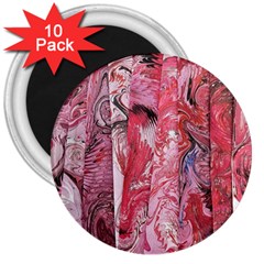 Pink Marbling Collage 3  Magnets (10 Pack)  by kaleidomarblingart