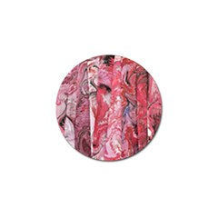 Pink Marbling Collage Golf Ball Marker (4 Pack)