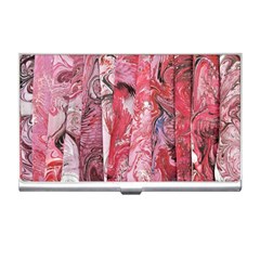 Pink Marbling Collage Business Card Holder by kaleidomarblingart