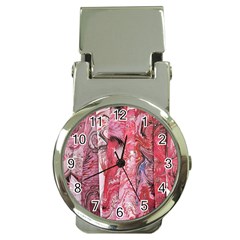 Pink Marbling Collage Money Clip Watches by kaleidomarblingart