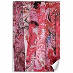 Pink Marbling Collage Canvas 24  X 36  by kaleidomarblingart