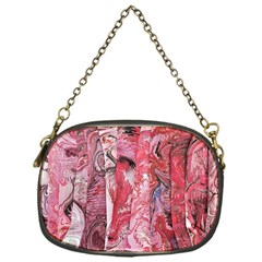 Pink Marbling Collage Chain Purse (one Side) by kaleidomarblingart