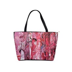 Pink Marbling Collage Classic Shoulder Handbag by kaleidomarblingart