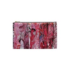 Pink Marbling Collage Cosmetic Bag (small) by kaleidomarblingart