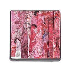 Pink Marbling Collage Memory Card Reader (square 5 Slot) by kaleidomarblingart