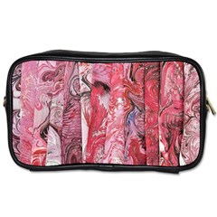 Pink Marbling Collage Toiletries Bag (one Side)