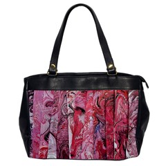 Pink Marbling Collage Oversize Office Handbag by kaleidomarblingart