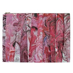 Pink Marbling Collage Cosmetic Bag (xxl) by kaleidomarblingart