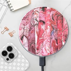 Pink Marbling Collage Wireless Charger