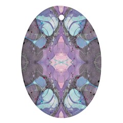 Marbled Patterns Ornament (oval) by kaleidomarblingart