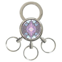 Marbled Patterns 3-ring Key Chain by kaleidomarblingart