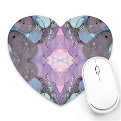 Marbled Patterns Heart Mousepads by kaleidomarblingart