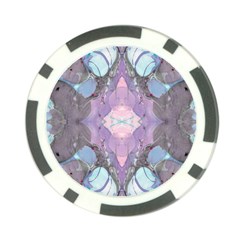 Marbled Patterns Poker Chip Card Guard by kaleidomarblingart