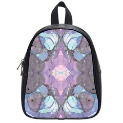 Marbled Patterns School Bag (small) by kaleidomarblingart