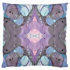 Marbled Patterns Large Flano Cushion Case (two Sides) by kaleidomarblingart