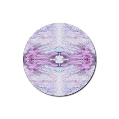 Pastel Marbling Rubber Coaster (round)  by kaleidomarblingart