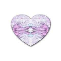 Pastel Marbling Heart Coaster (4 Pack)  by kaleidomarblingart