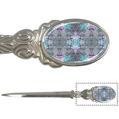 Turquoise Pink Module  Letter Opener by kaleidomarblingart