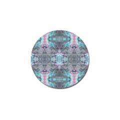 Turquoise Pink Module  Golf Ball Marker (4 Pack) by kaleidomarblingart