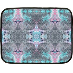 Turquoise Pink Module  Fleece Blanket (mini) by kaleidomarblingart