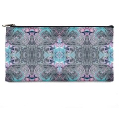 Turquoise Pink Module  Pencil Case by kaleidomarblingart