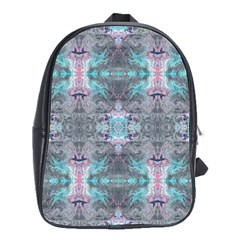 Turquoise Pink Module  School Bag (large) by kaleidomarblingart