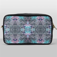 Turquoise Pink Module  Toiletries Bag (one Side) by kaleidomarblingart