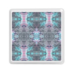 Turquoise Pink Module  Memory Card Reader (square) by kaleidomarblingart