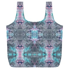 Turquoise Pink Module  Full Print Recycle Bag (xxl) by kaleidomarblingart