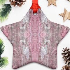 Pink Arabesque Ornament (star) by kaleidomarblingart