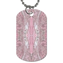 Pink Arabesque Dog Tag (one Side) by kaleidomarblingart