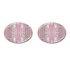 Pink Arabesque Cufflinks (oval) by kaleidomarblingart