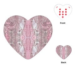 Pink Arabesque Playing Cards Single Design (heart) by kaleidomarblingart