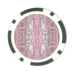 Pink Arabesque Poker Chip Card Guard by kaleidomarblingart