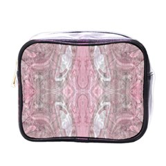 Pink Arabesque Mini Toiletries Bag (one Side) by kaleidomarblingart