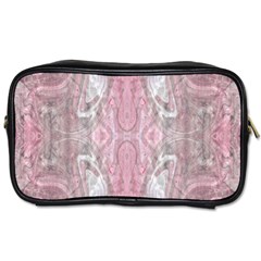 Pink Arabesque Toiletries Bag (one Side) by kaleidomarblingart