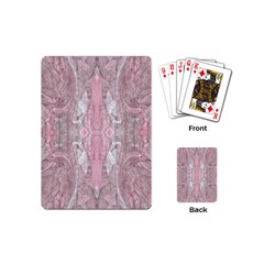 Pink Arabesque Playing Cards Single Design (mini) by kaleidomarblingart