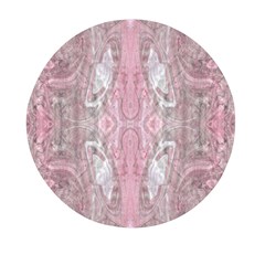 Pink Arabesque Mini Round Pill Box by kaleidomarblingart