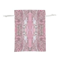 Pink Arabesque Lightweight Drawstring Pouch (l) by kaleidomarblingart