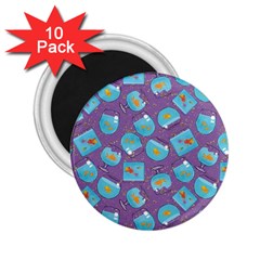 Aquarium With Fish And Sparkles 2.25  Magnets (10 pack) 