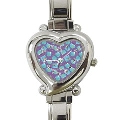 Aquarium With Fish And Sparkles Heart Italian Charm Watch by SychEva